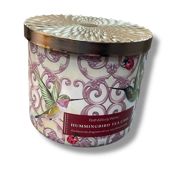 Bath & Body Works Hummingbird Tea Cake Wick Candle Batter Cinnamon Pecan 14.5 oz - Picture 6 of 10